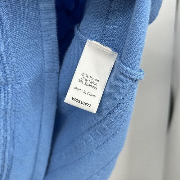 41 Hawthorn Stitch Fix Blue Hauthie Pointell Pullover Sweater Size Large L - Picture 5 of 5
